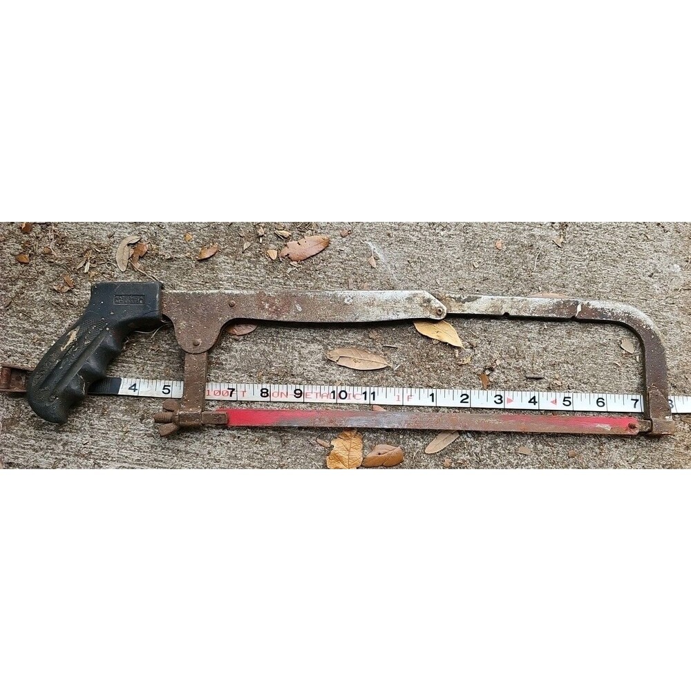 VINTAGE (UNBRANDED) HACK SAW MADE IN USA (t79) Possibly Antique